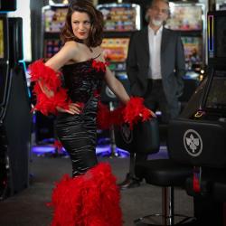 Robe Couture Casino noire et rouge